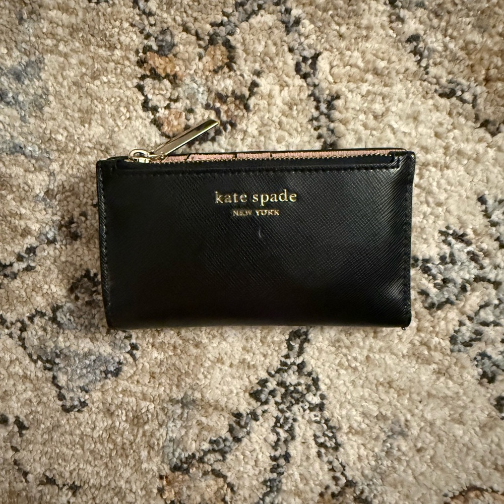 Kate Spade Slim Bifold Black Wallet